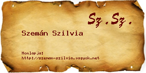 Szemán Szilvia névjegykártya