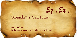 Szemán Szilvia névjegykártya