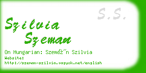 szilvia szeman business card